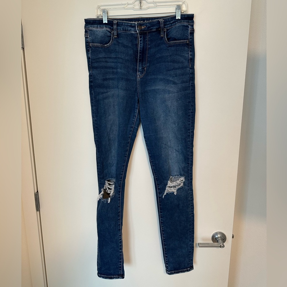 American Eagle distressed jeggings (extra long)